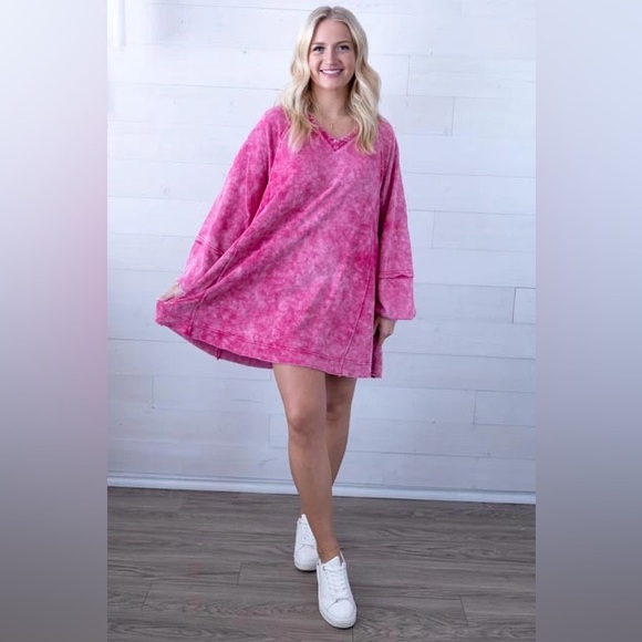 Very J Mineral Wash Oversized A-line Dress💕 - Picture 6 of 6